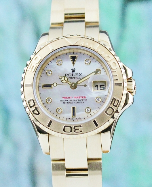 (image for) ROLEX LADY SIZE 18K YELLOW GOLD OYSTER PERPETUAL YACHT-MASTER / 69628